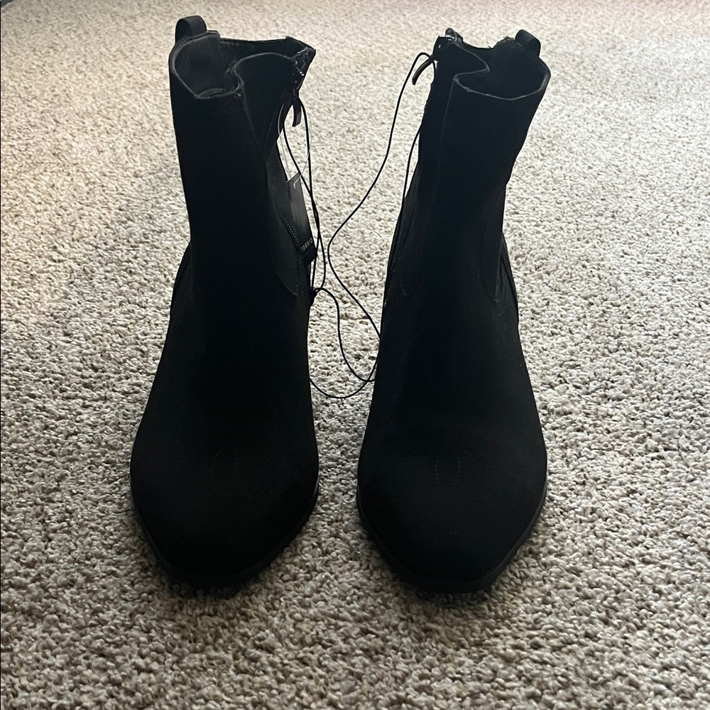torrid Black Suede Lace-Up Ankle Boots